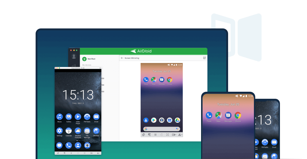 Teilen Sie die Bildschirme von mehreren Androidgeräten mit einem PC